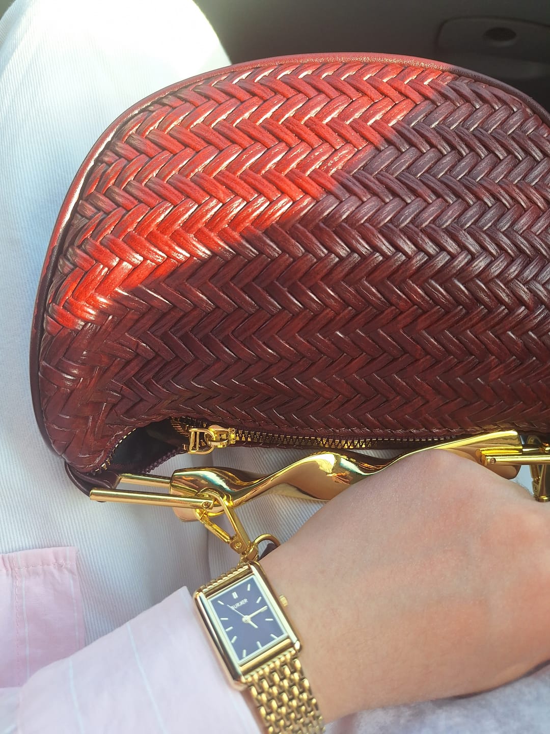 Customer photo review of Olivia Gold Burgundy