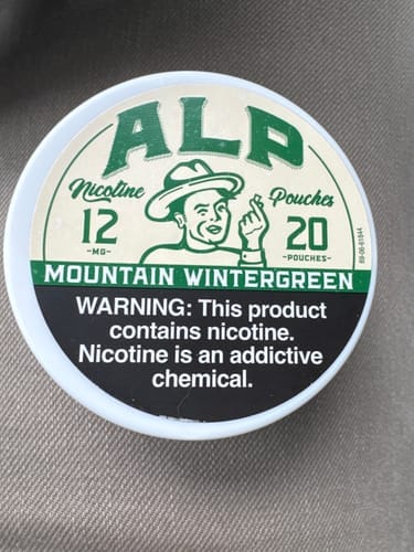 Customer photo review of Mountain Wintergreen Nicotine Pouches