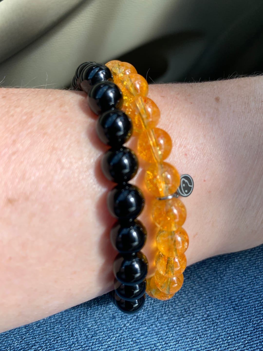 Customer photo review of Peridot Beaded Necklace Mini