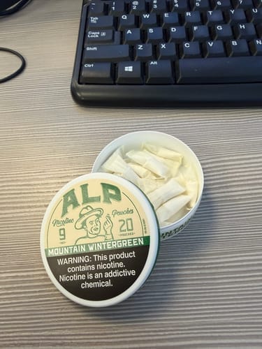 Customer photo review of Mountain Wintergreen Nicotine Pouches