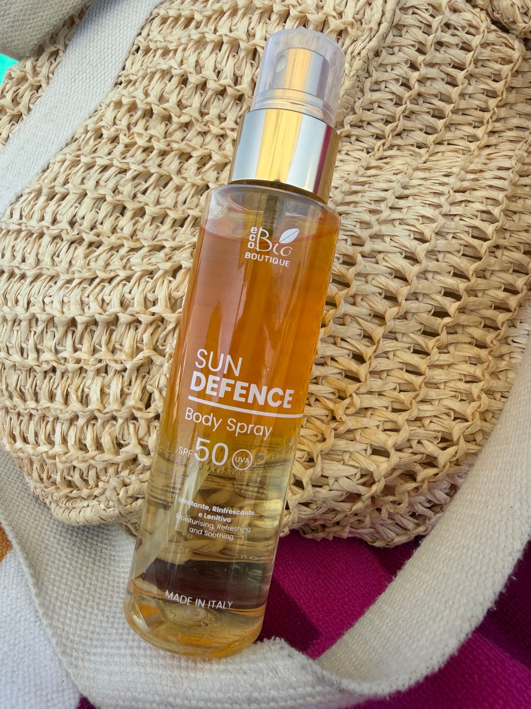 Customer photo review of Sunscreen Body Spray SPF50 - Sun Defence