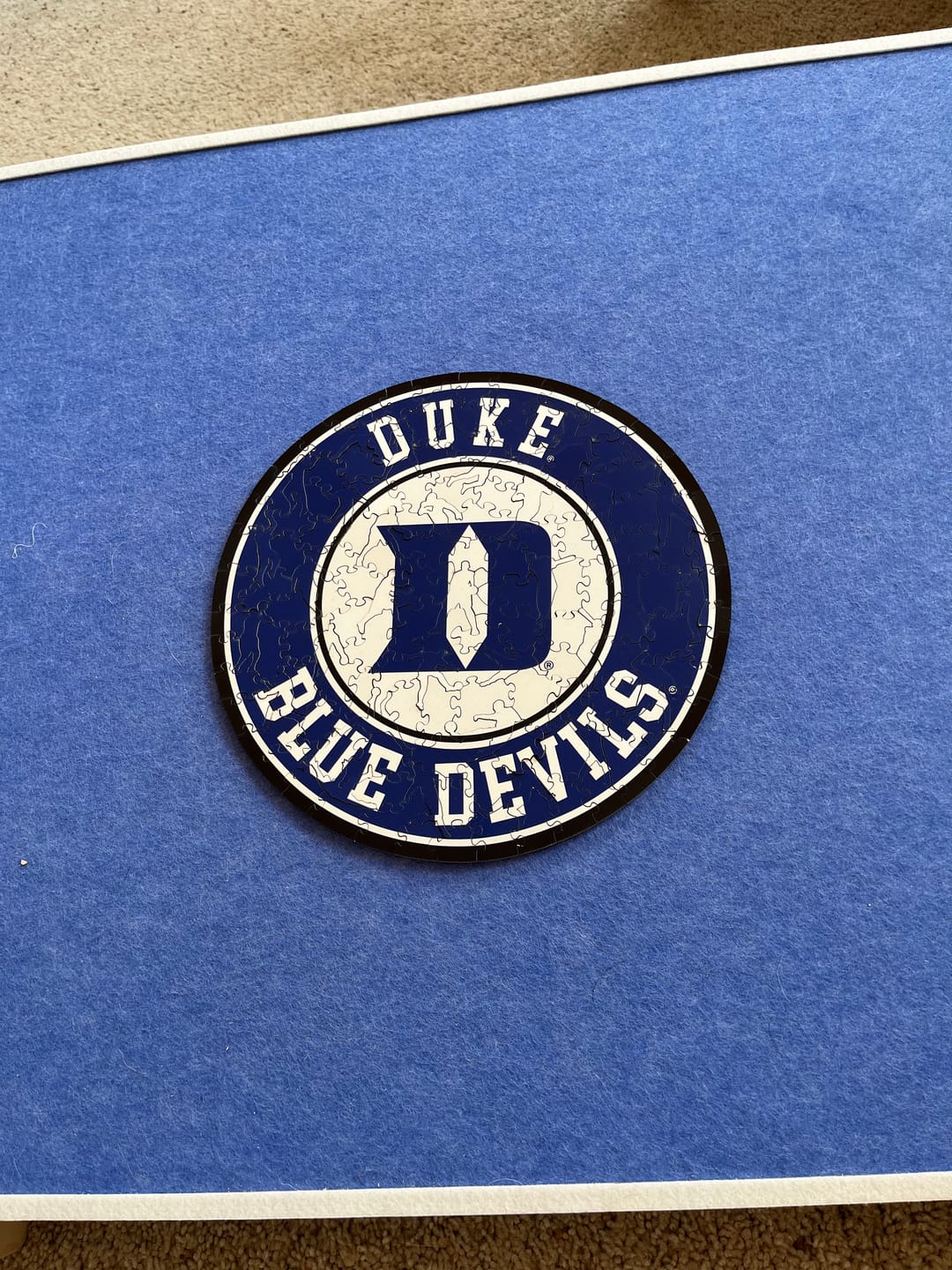 Customer photo review of Duke University - Wooden Puzzle
