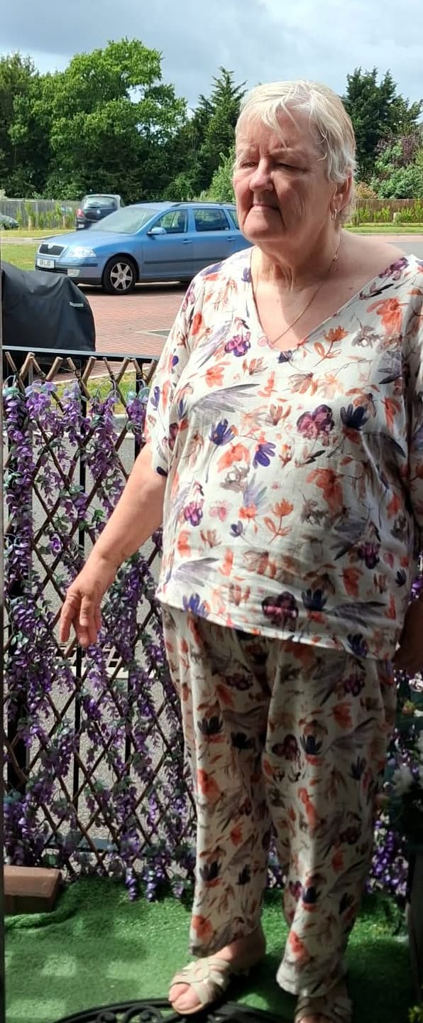 Customer photo review of Watercolour Floral Linen Viscose Fabric