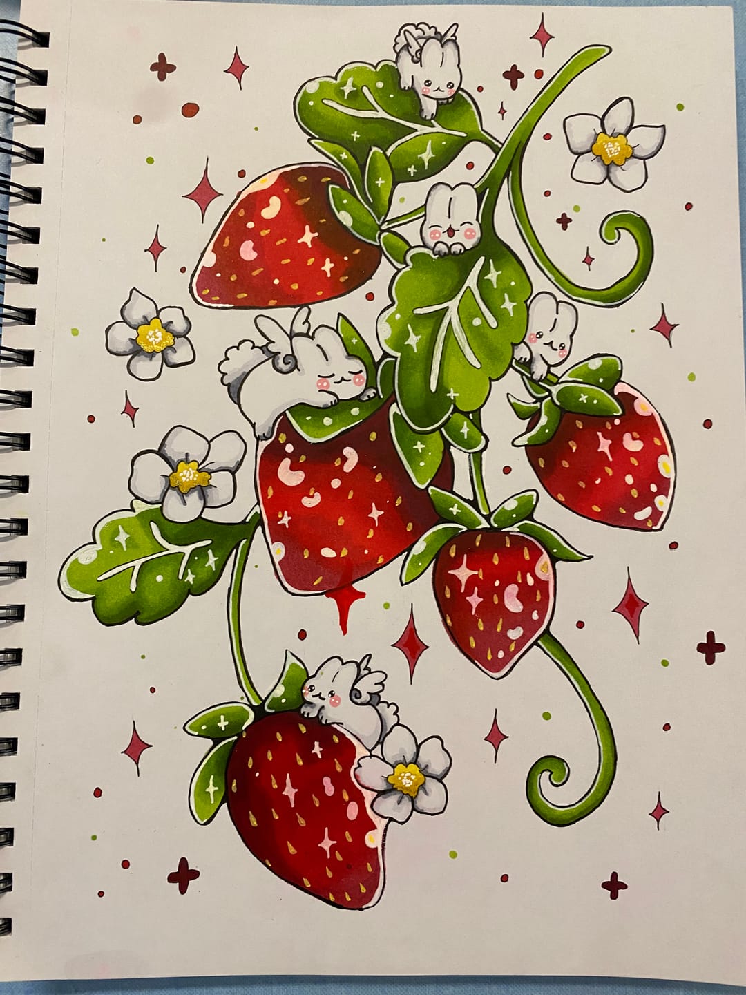 Customer photo review of Ohuhu Honolulu Brush Markers - Large Set