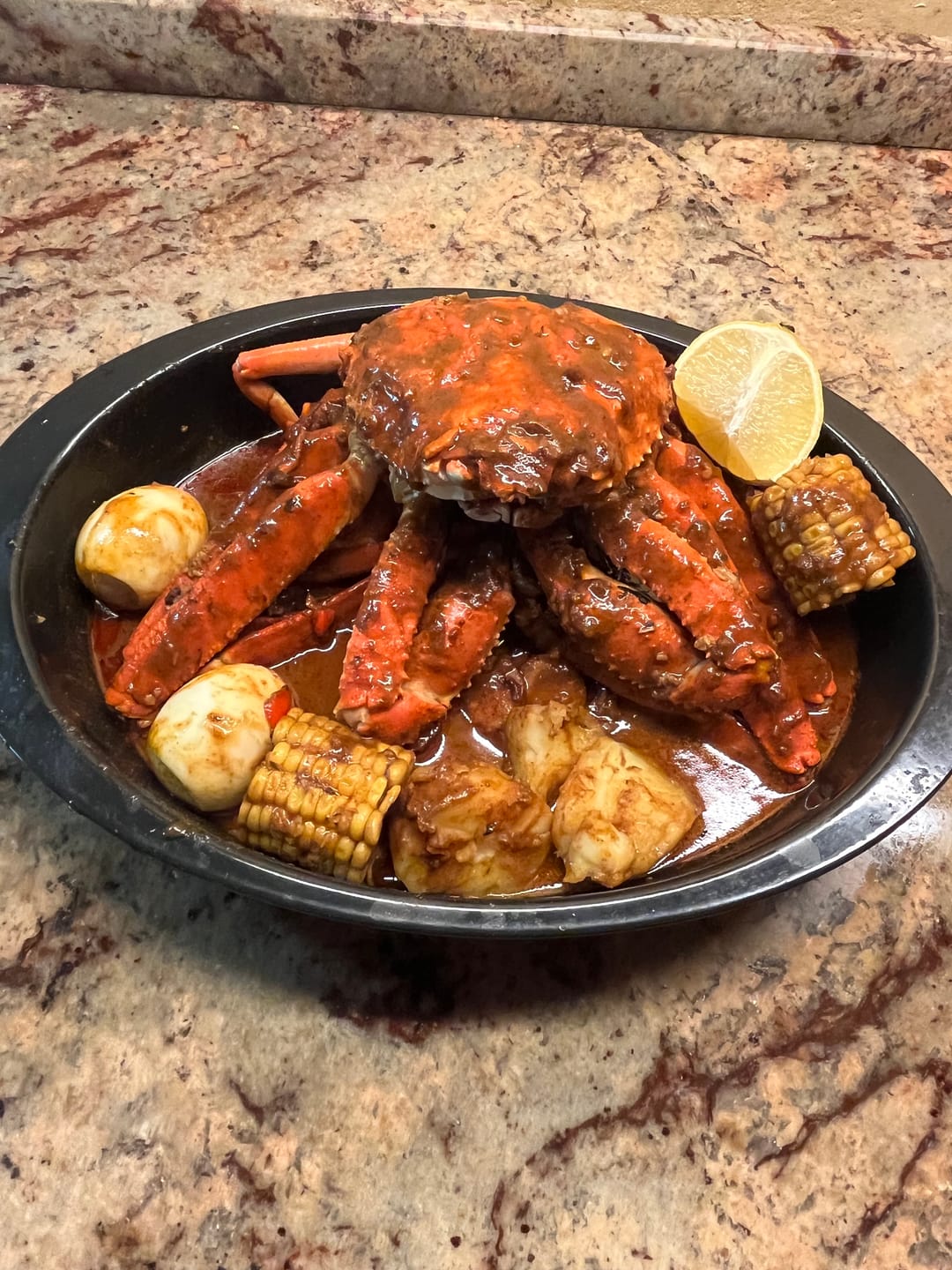 Customer photo review of Cajun Seafood Boil Bomb