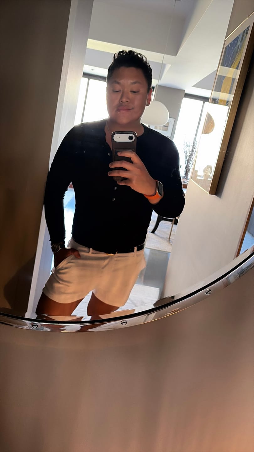 Customer photo review of Ultra-Stretch 3" Chino Shorts - Cream