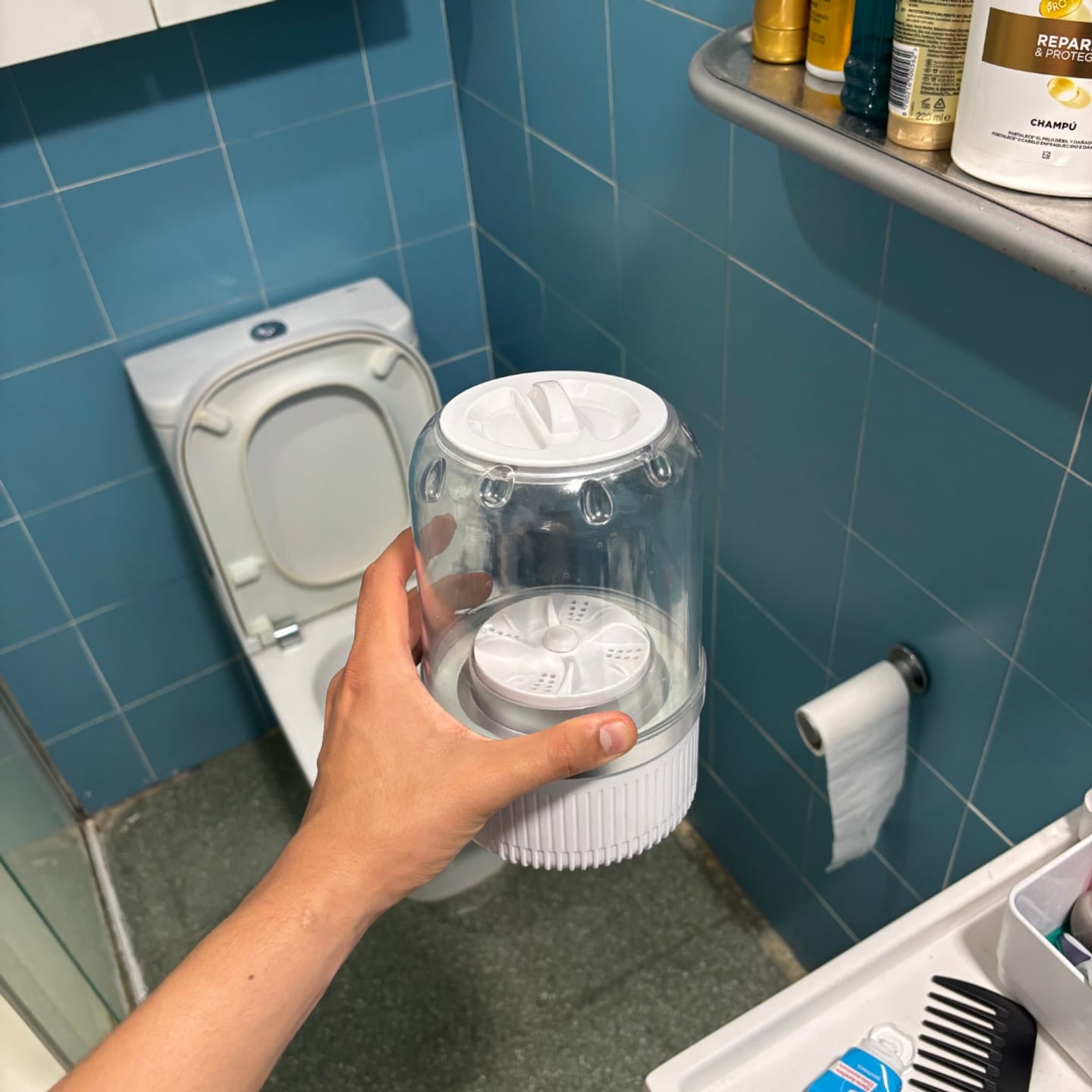 Customer photo review of Velora™ Mini Lavadora Eléctrica Portátil