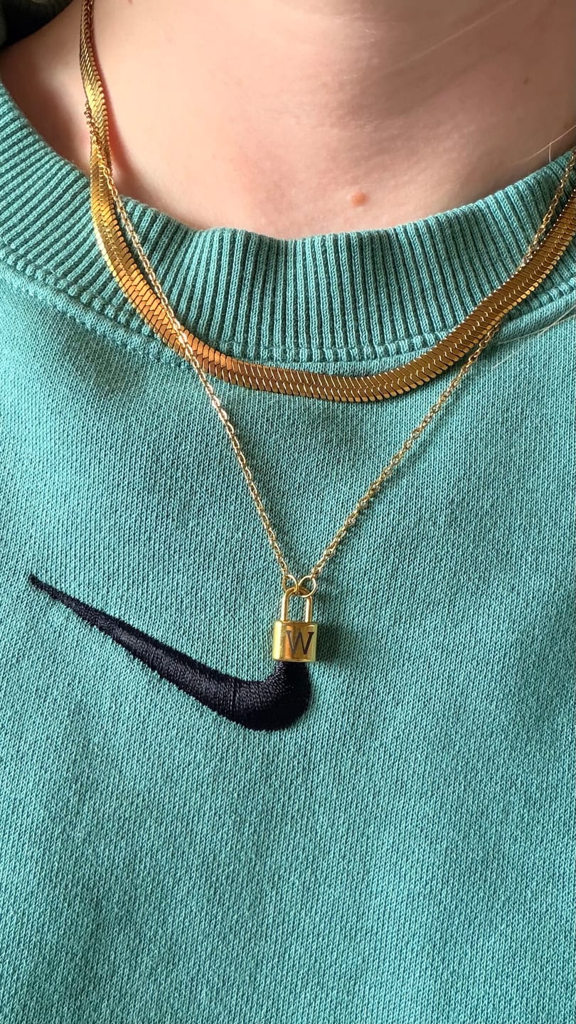 Customer photo review of Chelsea Herringbone Necklace