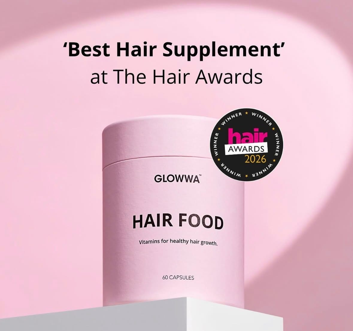 Customer photo review of HAIR FOOD GLOWWA - Hair Vitamins, 1 Month Supply