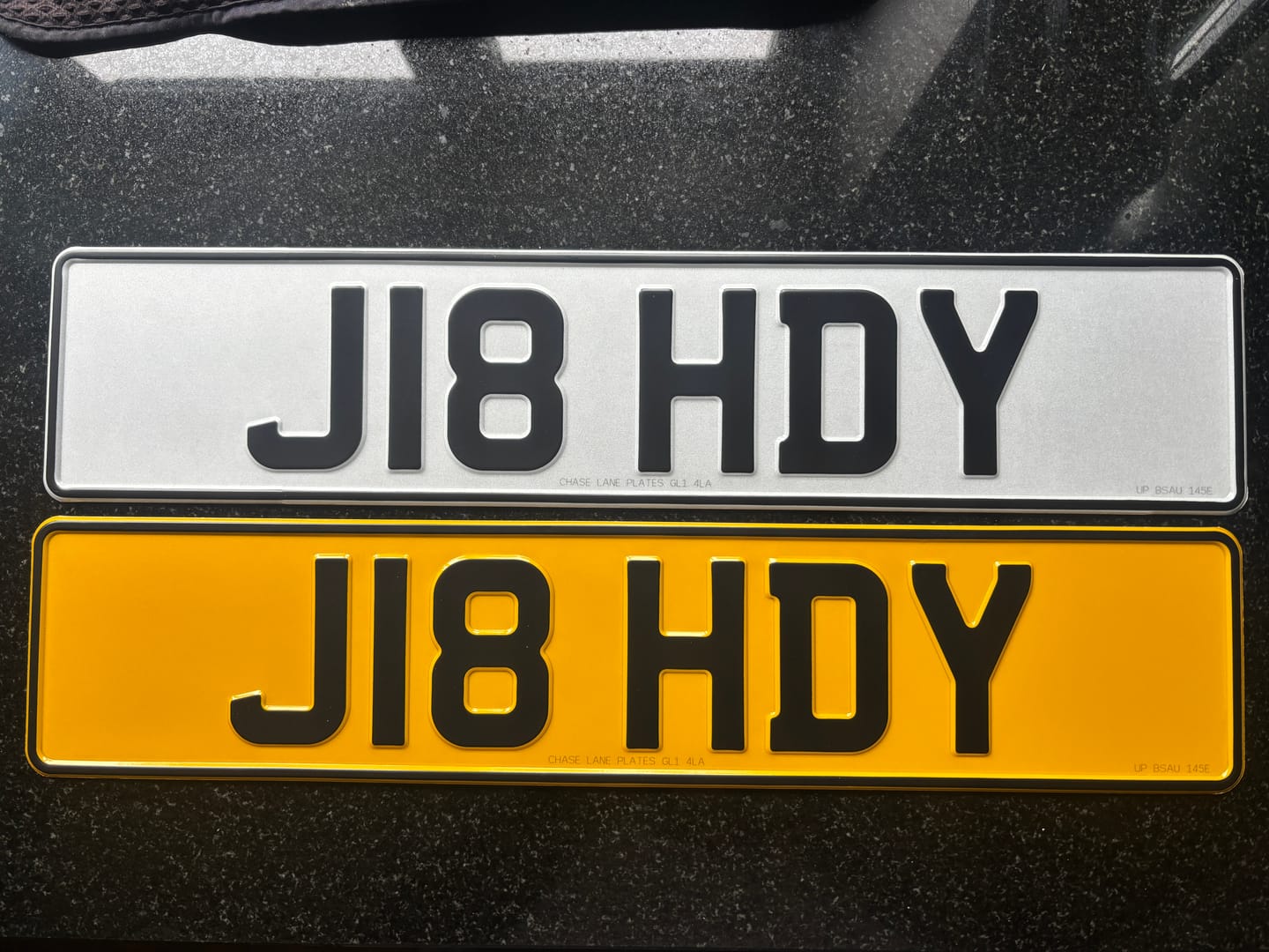 Customer photo review of Metal Pressed Number Plate (standard)- 520mm x 111mm