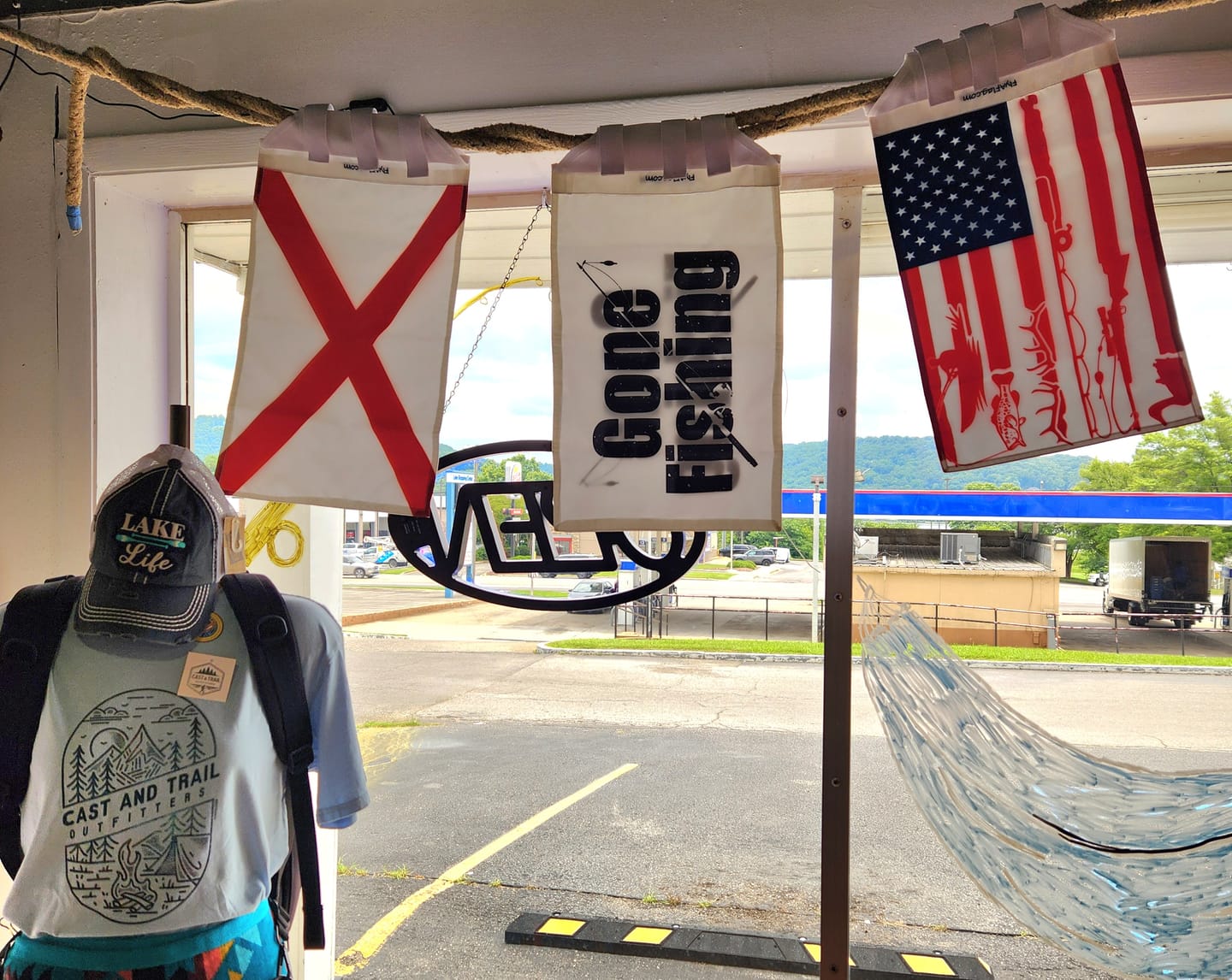 Customer photo of the Gone Fishing Flag