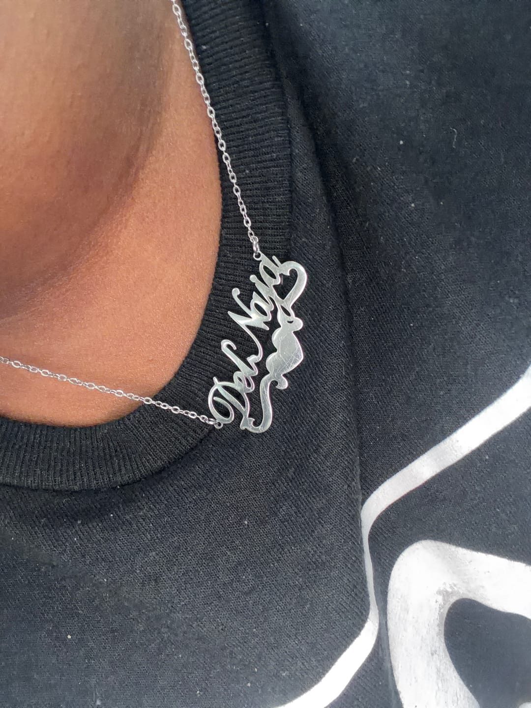 Customer photo review of Love Name Necklace