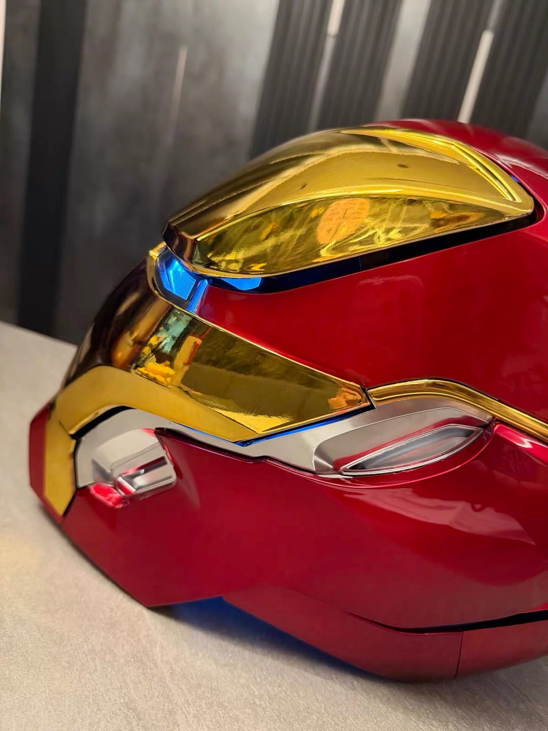 Customer photo review of Iron Man Mark 50 Helmet Life Size Wearable Replica