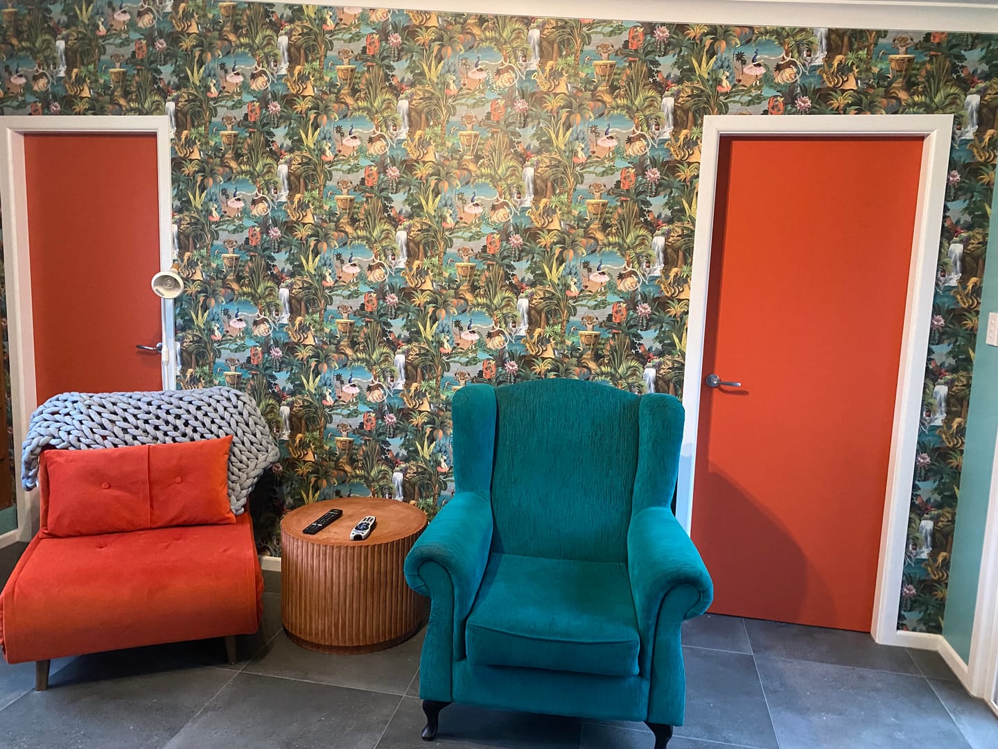 Customer photo review of Sunset Carnival Wallpaper - Multi