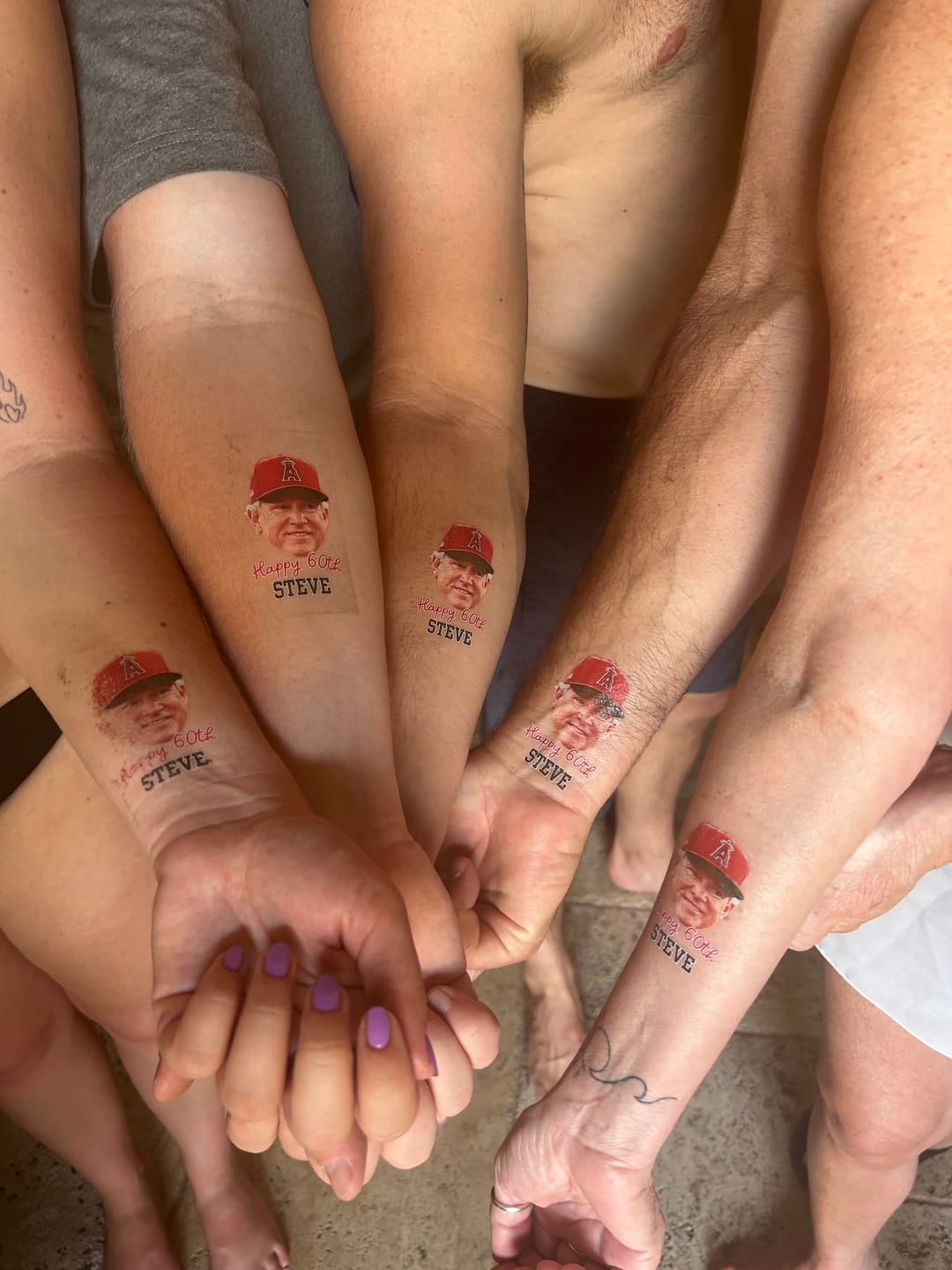 Customer photo review of Custom Photo Face Temporary Tattoo