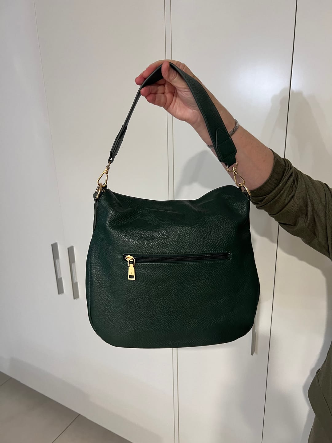 Customer photo review of Nadia Shoulder Bag - Forest Green