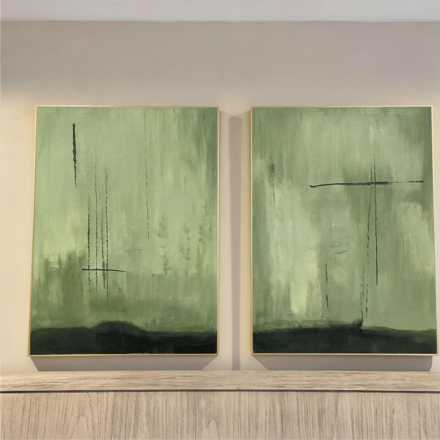 Customer photo review of Abstract Painting Canvas Set of 2 #AP157