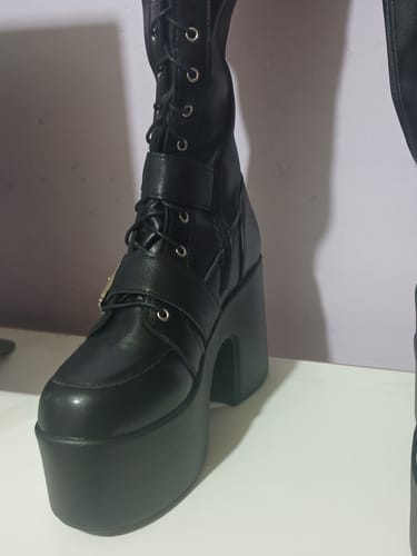 Customer photo review of Buckled Riding Boots