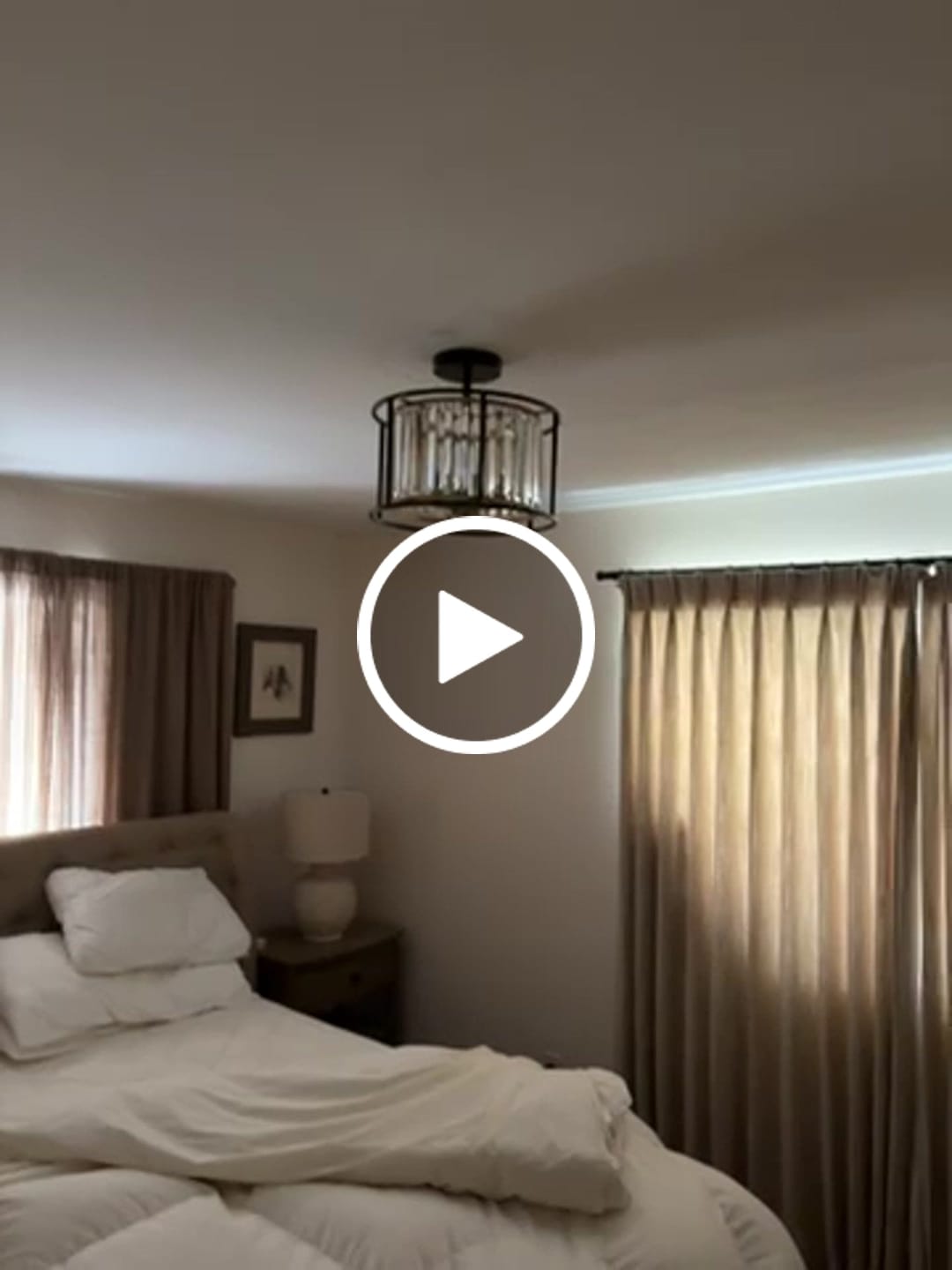 Customer video review of Glam Crystal Drum Round Semi Flush Ceiling Light
