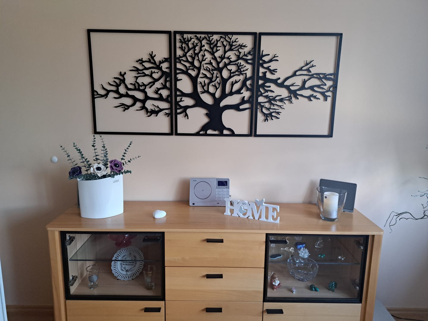Customer photo review of Décoration murale en métal moderne - Triptyque Arbre De Vie (P01)