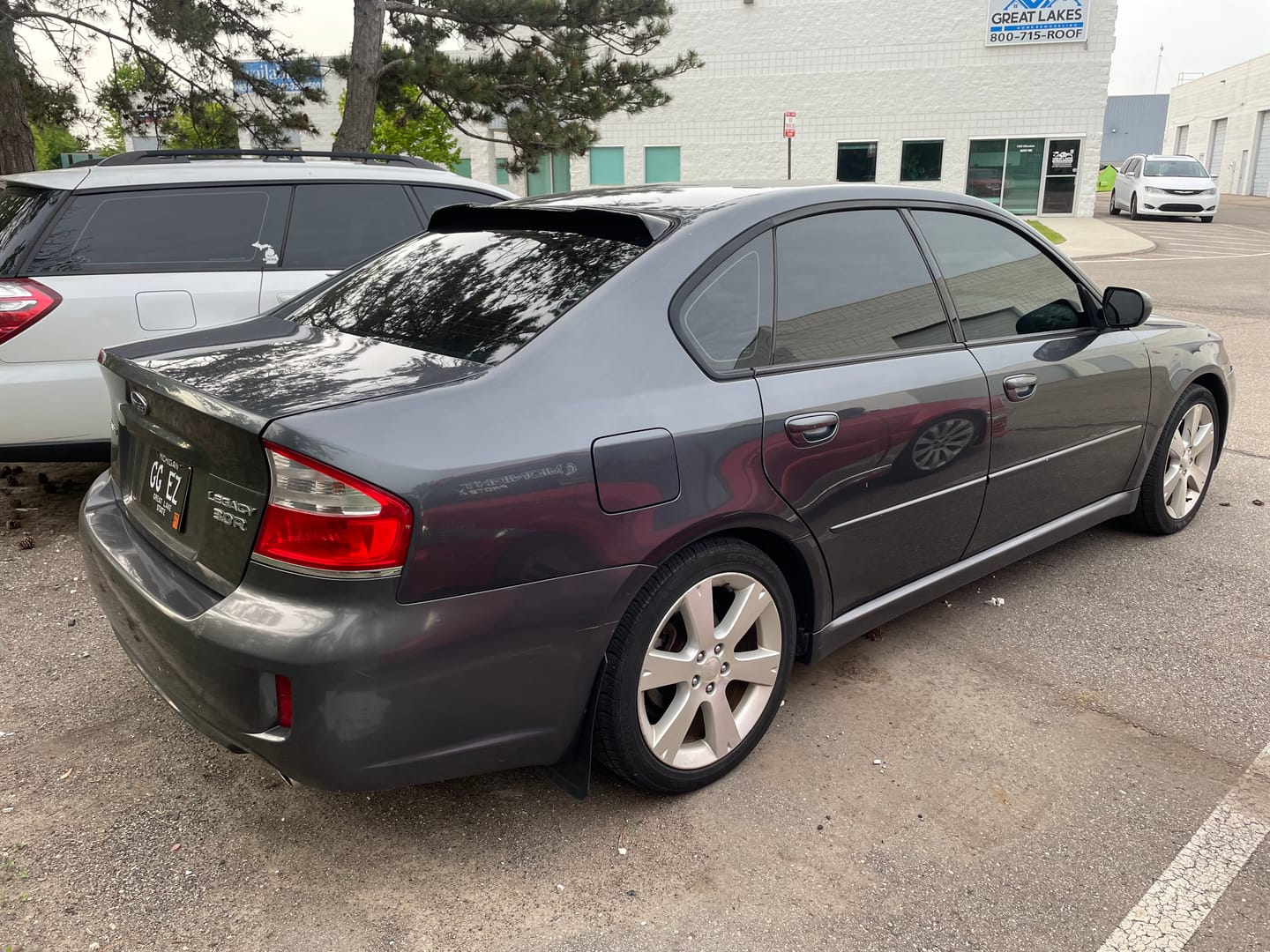 Customer photo review of Fits 2003-2009 Subaru Legacy ABS Gloss Black Rear Roof Window Visor Spoiler Wing