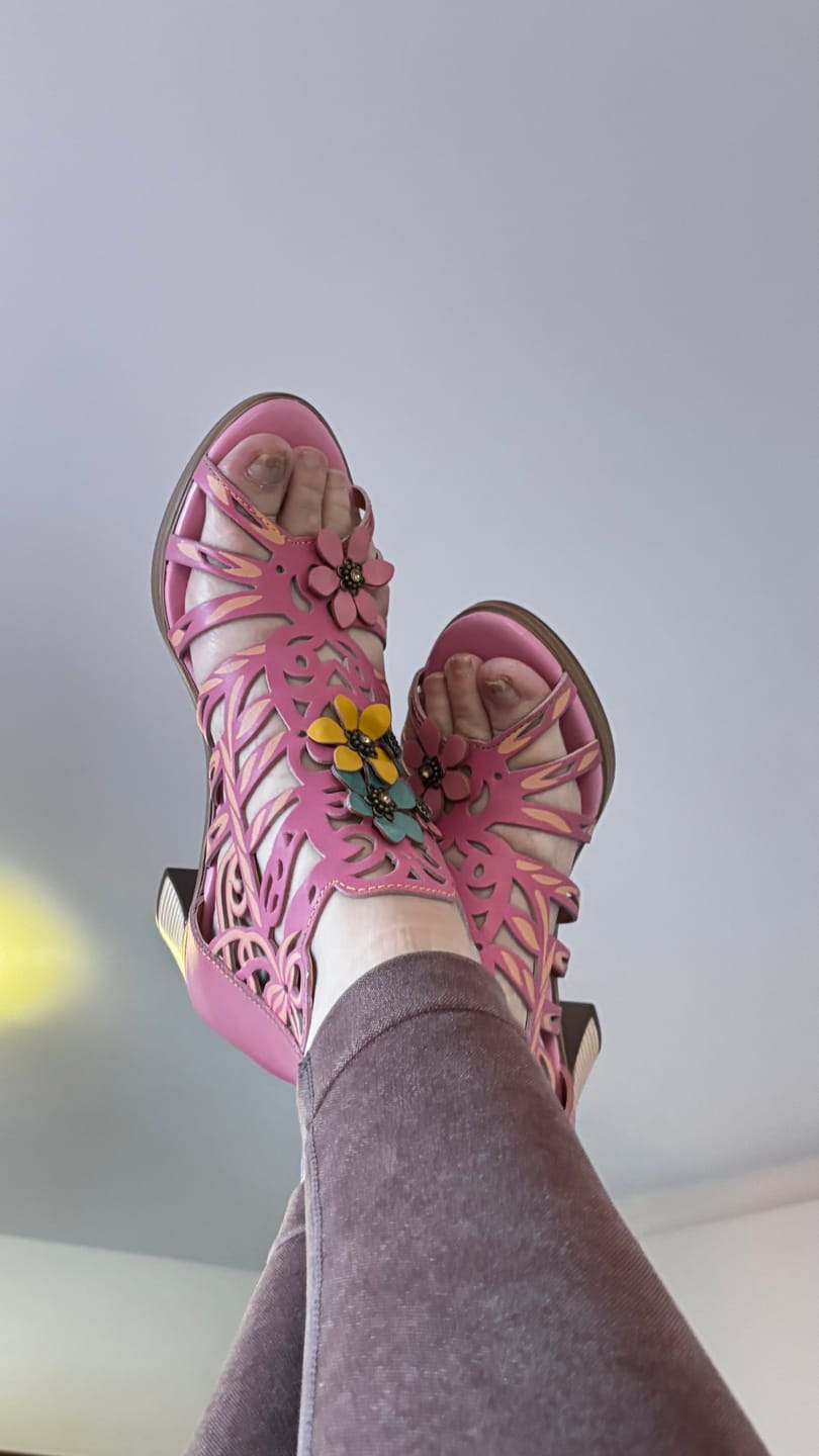 Customer photo review of Blooming Vine Romantic Cutout Sandals