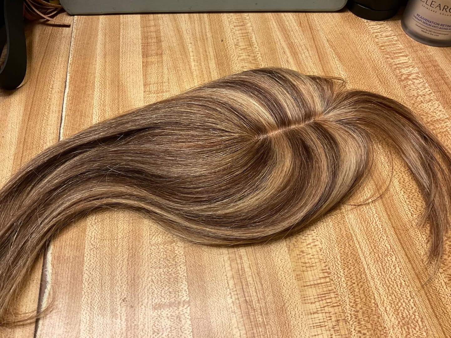 Customer photo review of 2.5"x3.5" Silk Effect 100% Human Hair Topper for Women