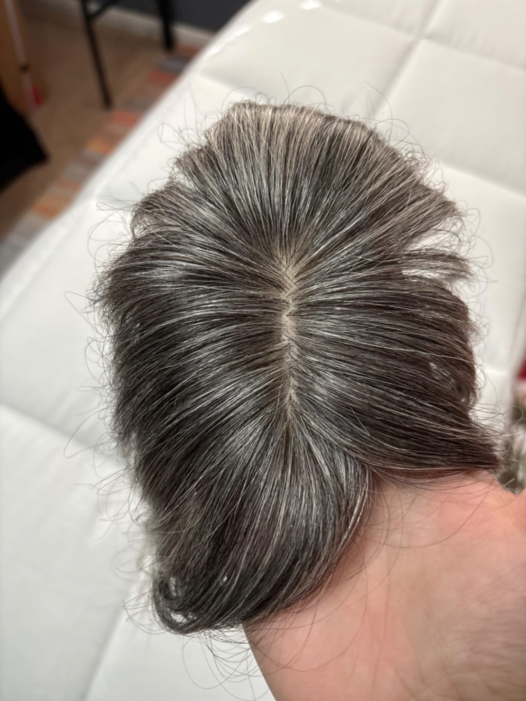 Customer photo review of 2.5"x3.5" Silk Effect 100% Human Hair Topper for Women