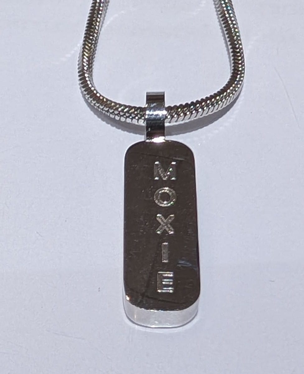 Customer photo review of Minimal Pendant & Square Chain