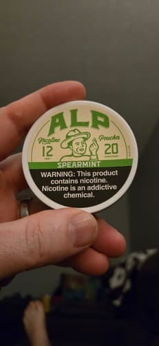 Customer photo review of Spearmint Nicotine Pouches