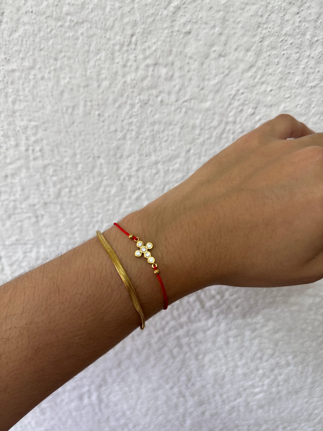 Customer photo review of Pulsera Dorada Planchada 3 mm