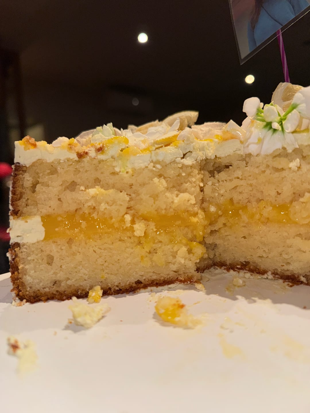 Customer photo review of lemon meringue cake