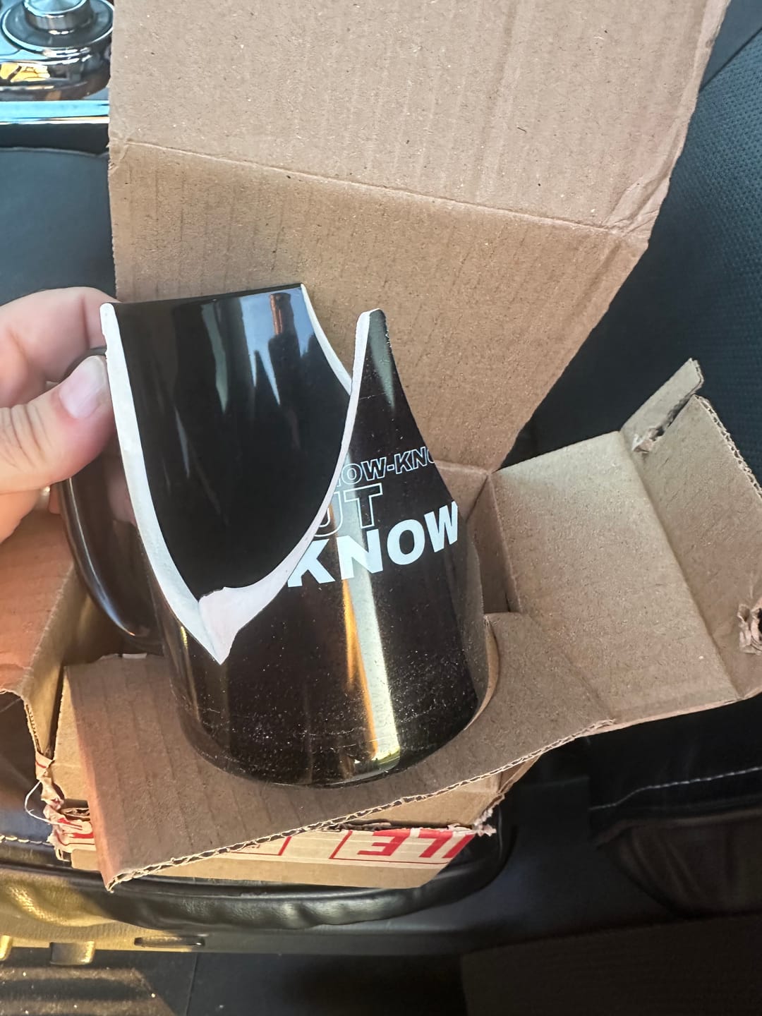 Customer photo review of We Know Mug