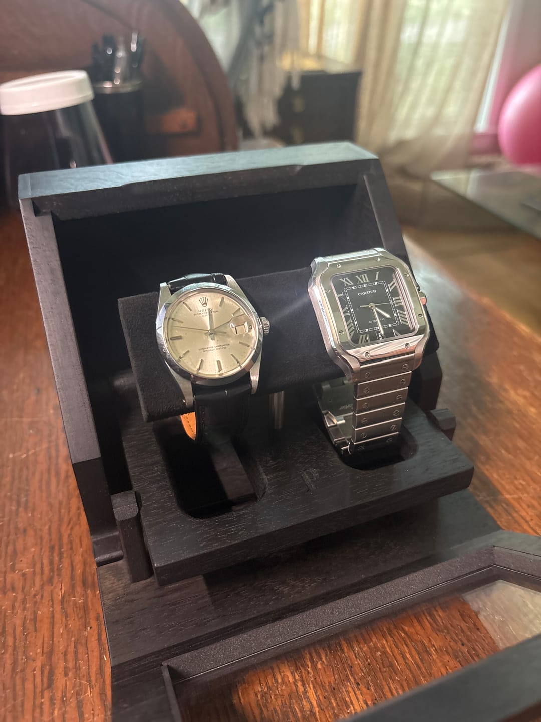 Customer photo review of WHALER 4-SLOT WATCH BOX - BLACK
