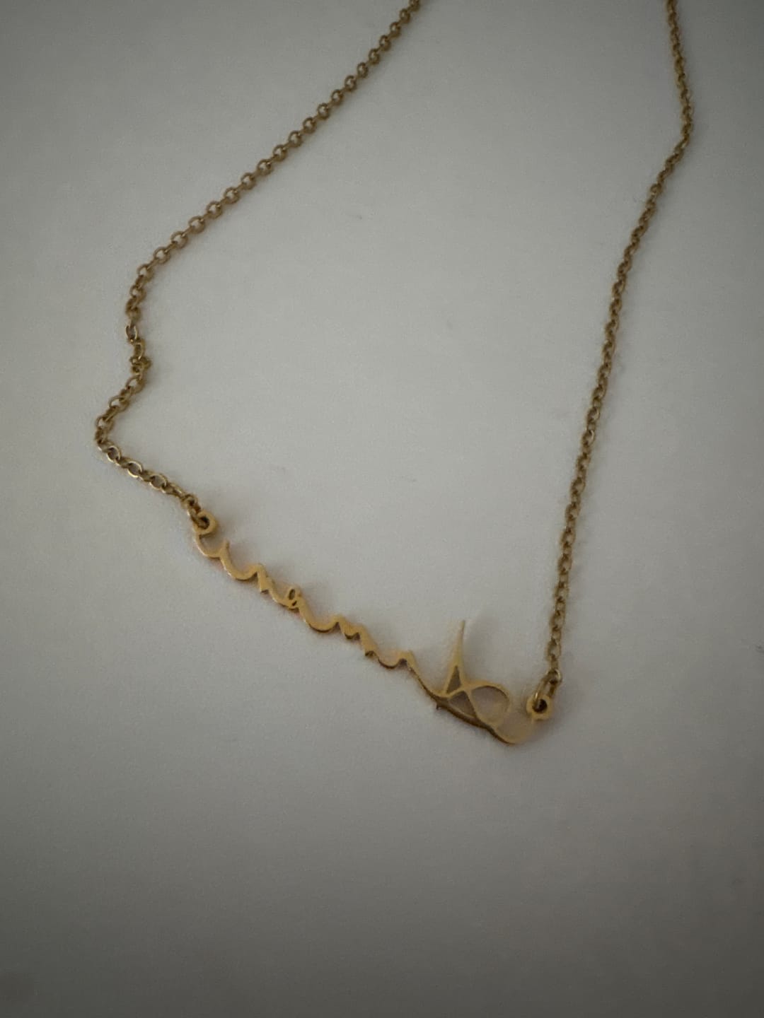 Customer photo review of Mon Petit Name Necklace