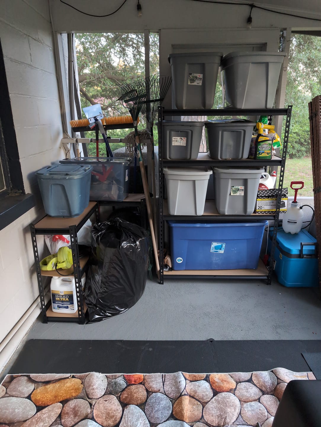 Customer photo review of REIBII 40" W Storage Shelves, 2000lbs Heavy Duty Garage Shelving, Adjustable Metal Shelves For Basemnet Warehouse Commercial