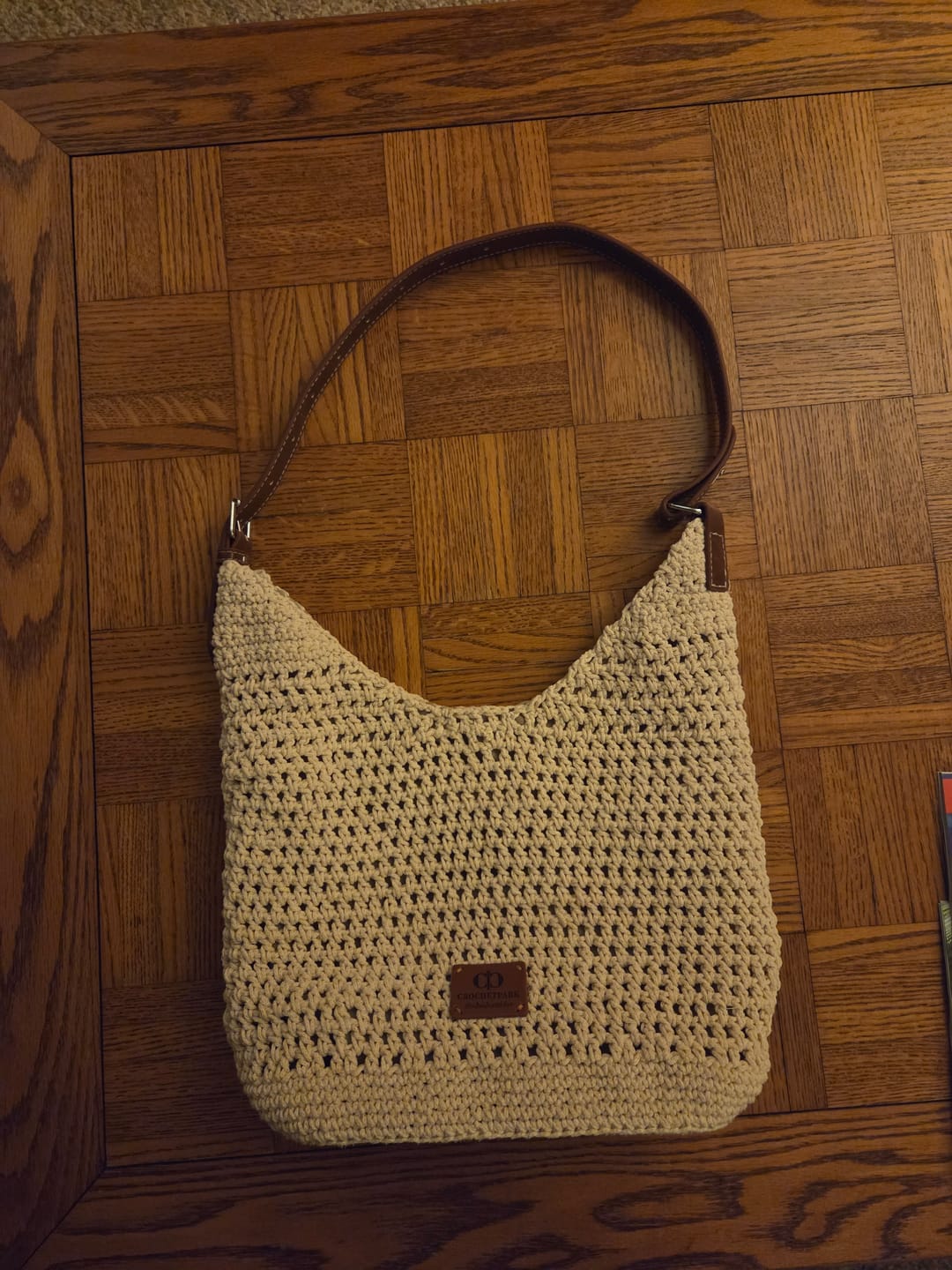 Customer photo review of CrochetPark™ Haven Hobo crochet kit