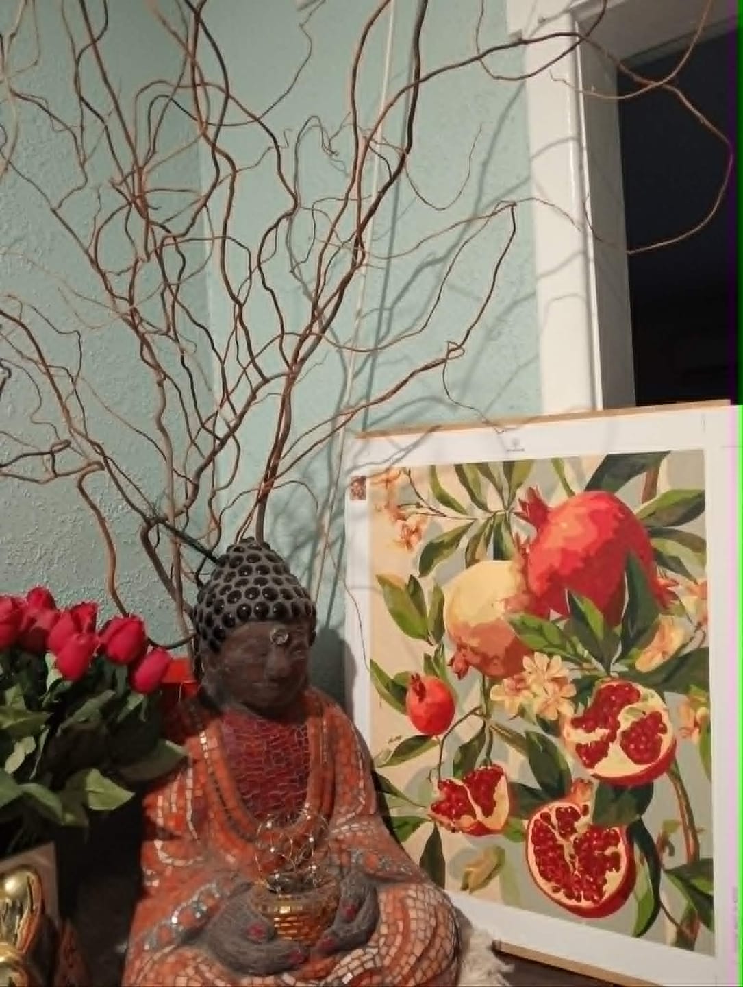 Customer photo review of Blooming pomegranates | Paint by Number