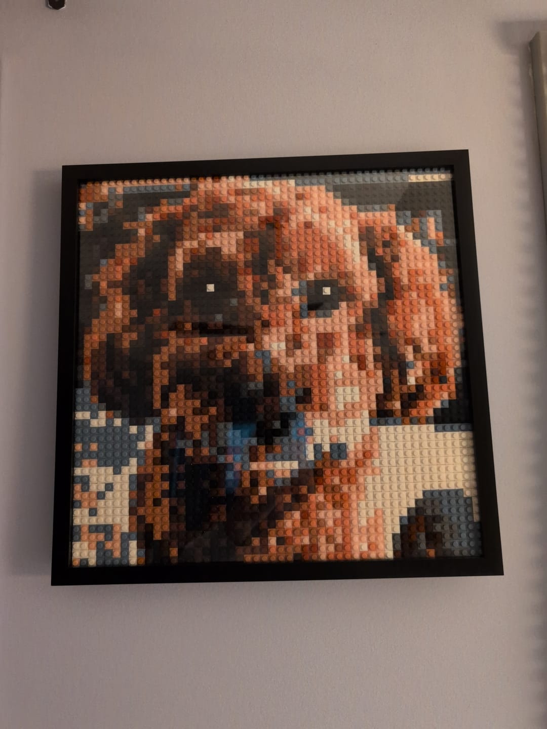 Customer photo review of Custom Bricked Mosaic Portrait 16x16"