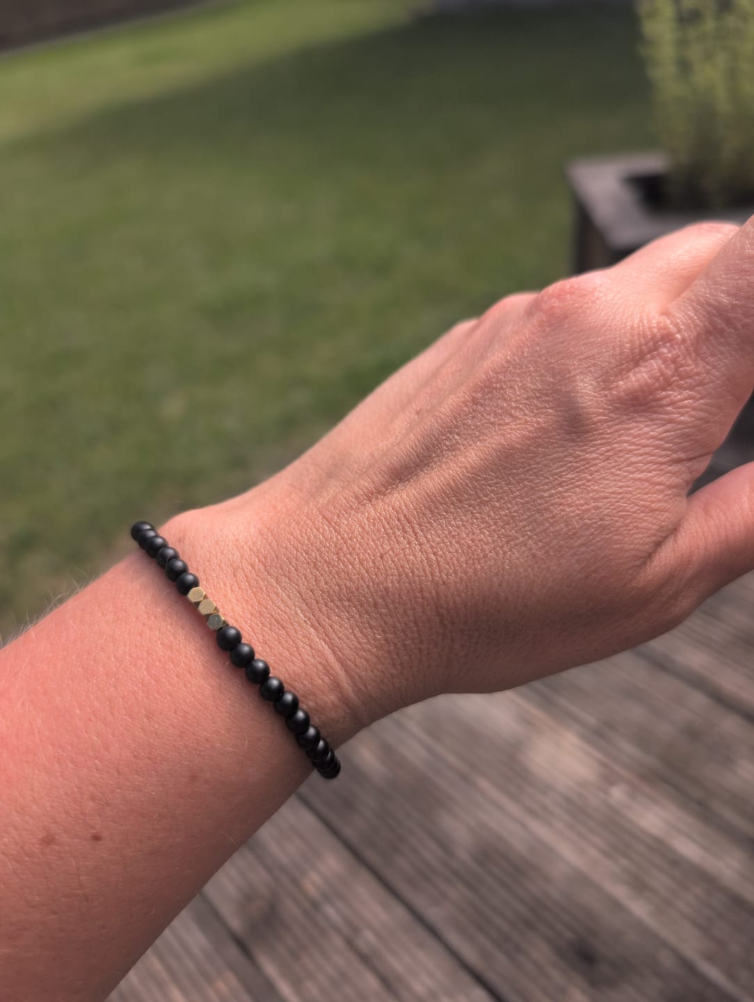 Customer photo review of Obsidian Armband