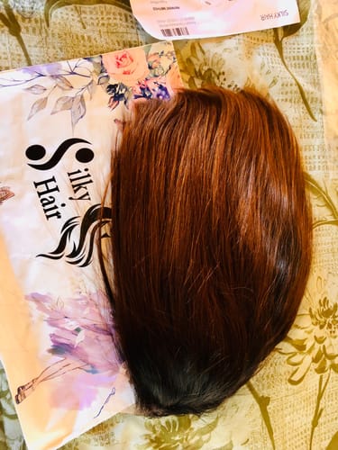 Customer photo review of Vietnamese Super Double Drawn Bone Straight 2x6 Closure 10" Ombre Chocolate Brown Wig