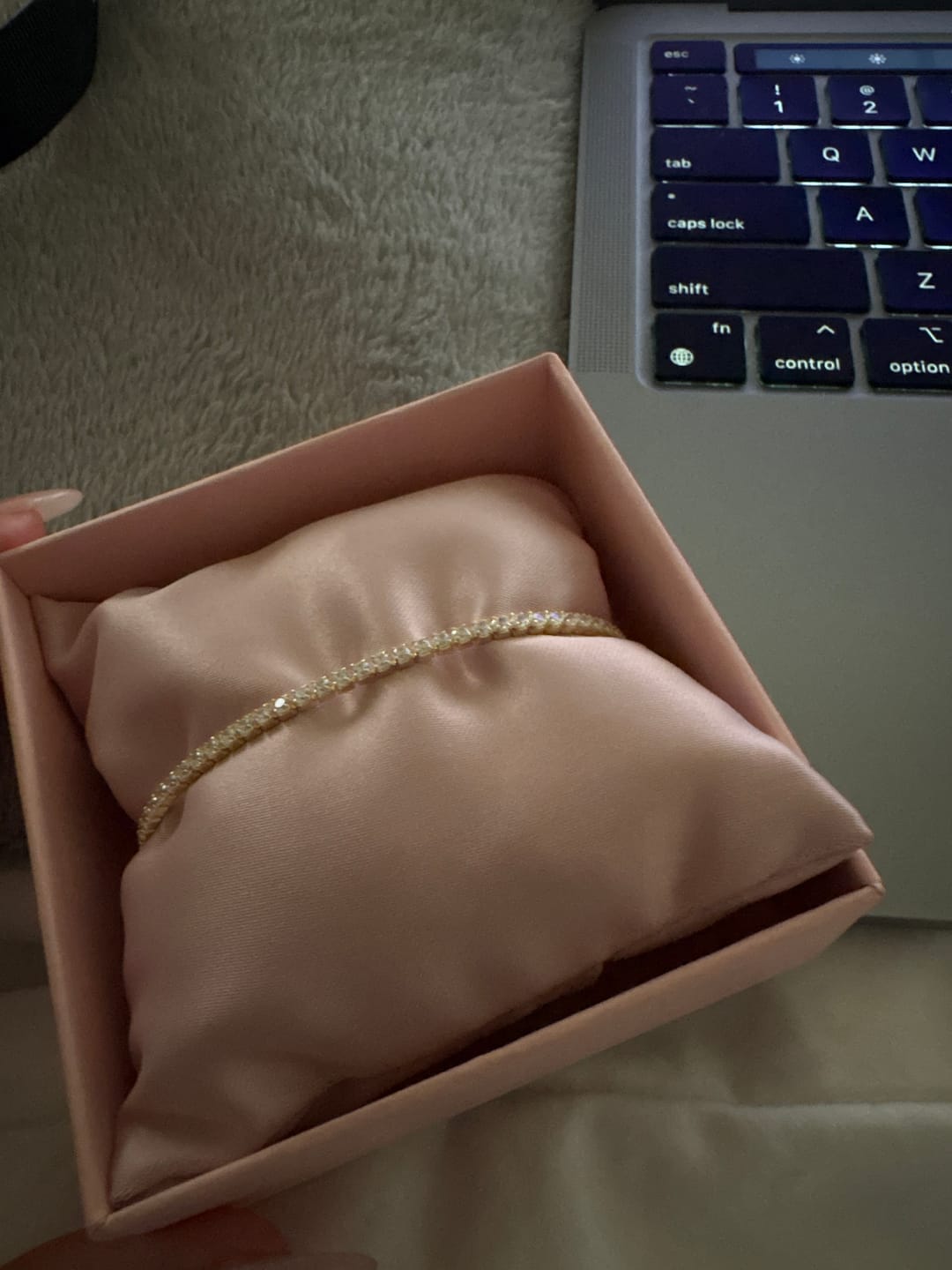 Customer photo review of NADINE TENNIS BRACELET - GOLD