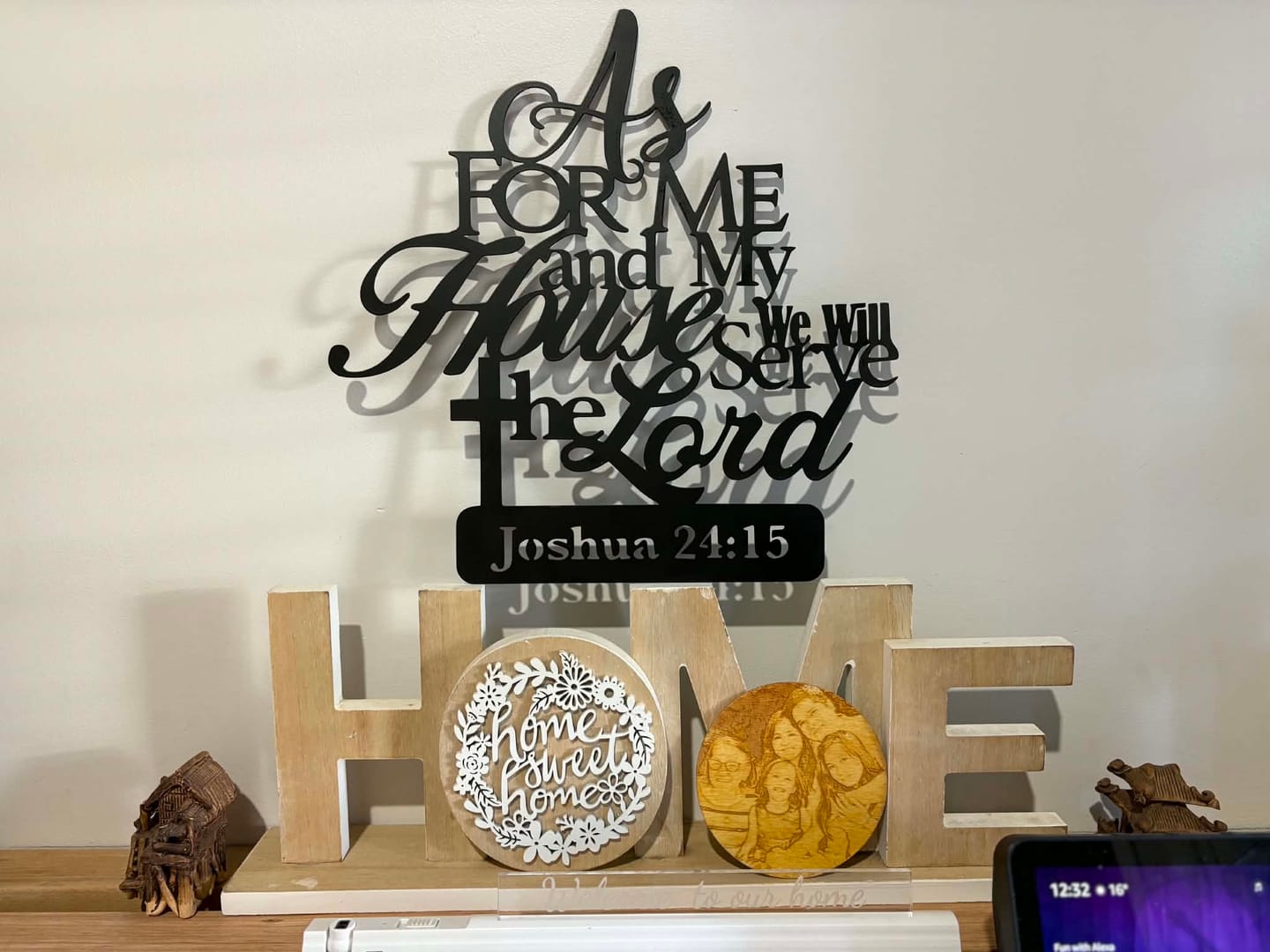 Customer photo review of Christianartworkshop Joshua 24:15 Bible Verse Metal Wall Decor: As for Me and My House