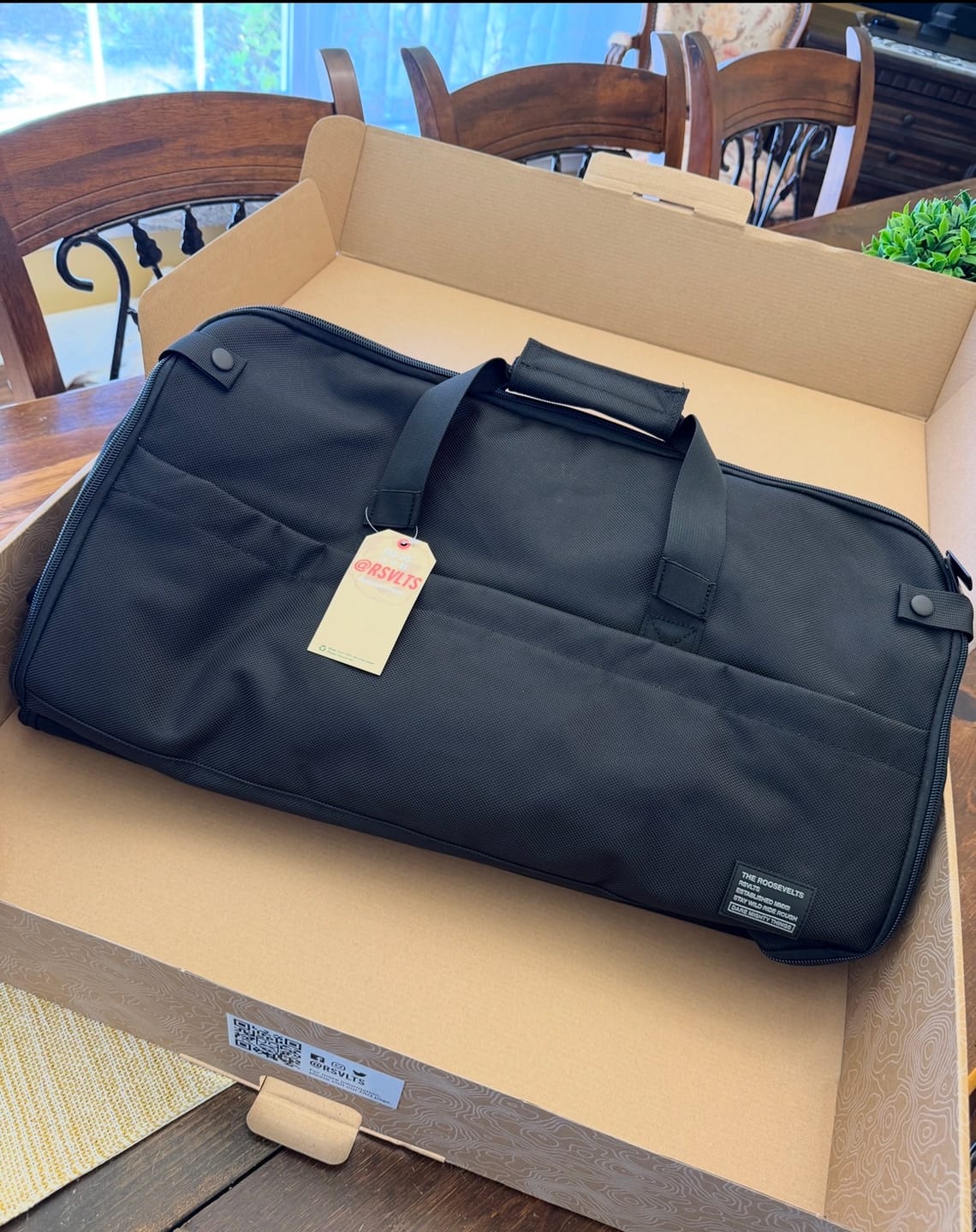 Customer photo review of Black – Garment Duffel