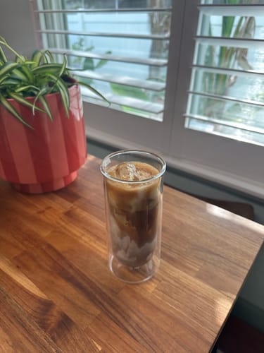 Customer photo review of FLUR Latte XL Glasses