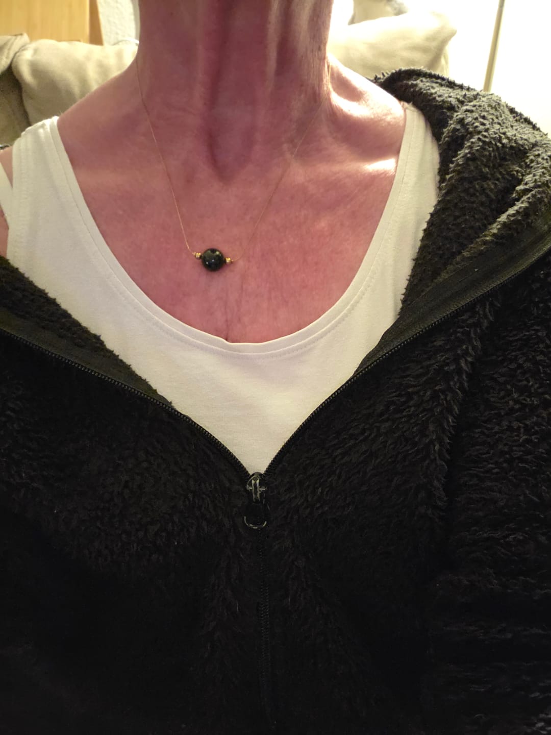 Customer photo review of Obsidian Halskette - Perlenanhänger
