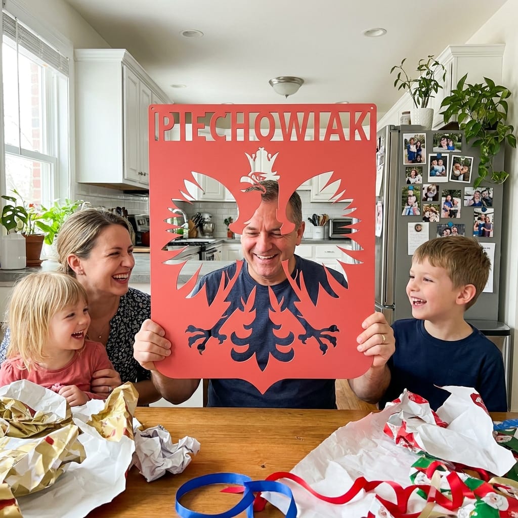 Customer photo review of Personalized Polish Eagle Steel Sign: Monogram Home Decor, poland Lover Gift