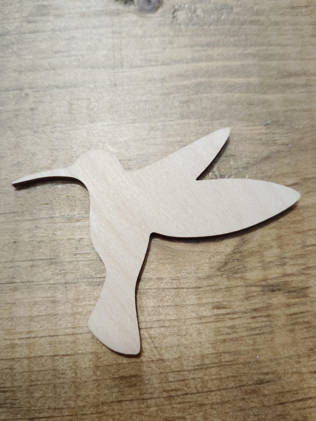 Customer photo review of Unfinished Wood Hummingbird Shape - Bird Animal - Craft - up to 46" DIY