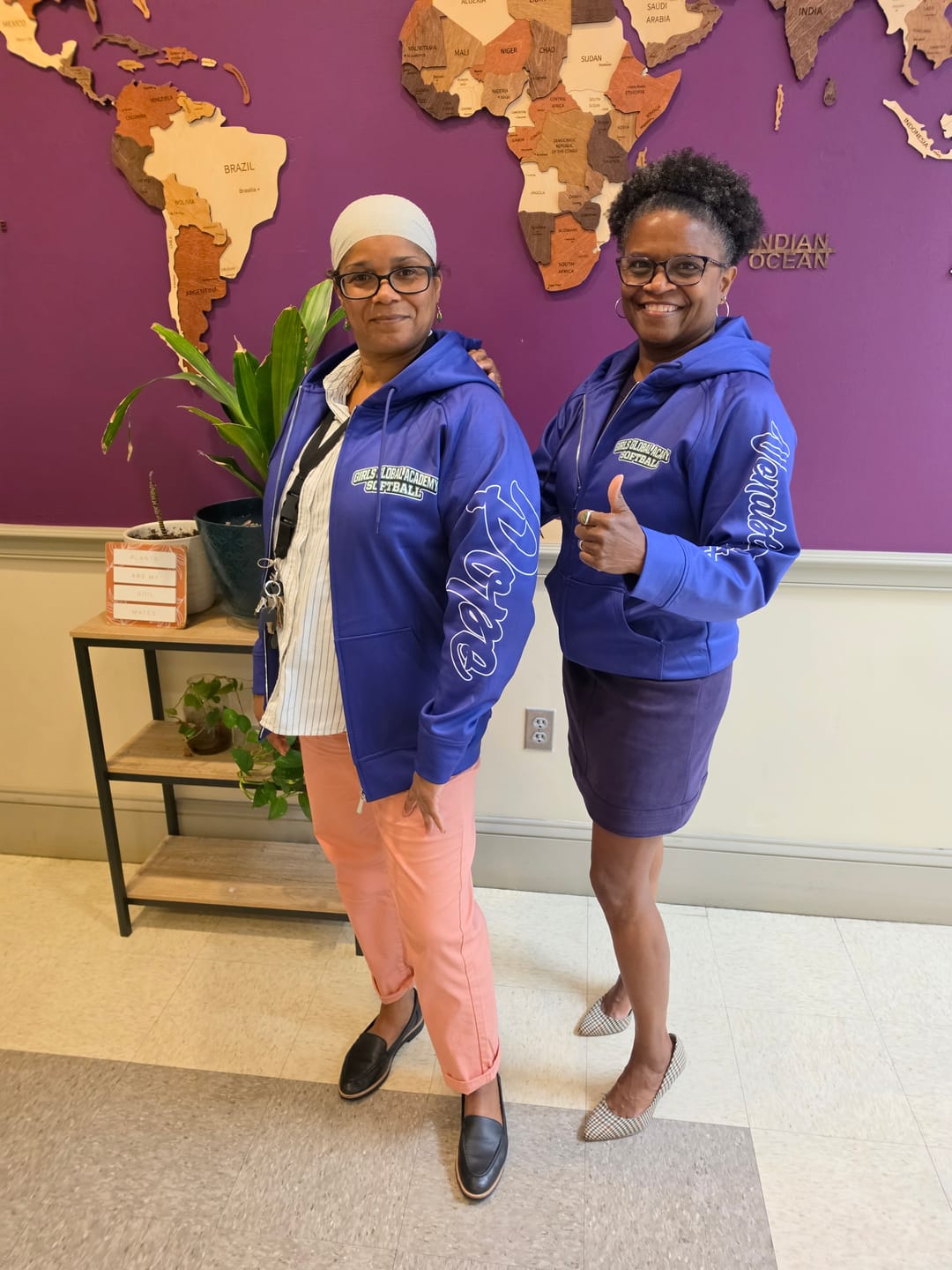 Customer photo review of Custom Purple White Varsity Full-Zip Letterman Classic Jacket Hoodie