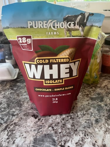 Customer photo review of Whey Protein Isolate Chocolate